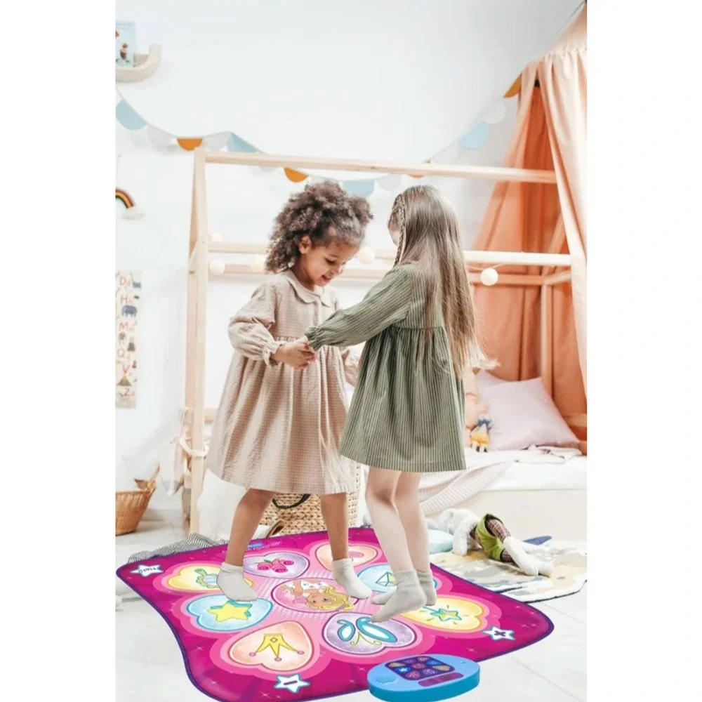 Sunlin Dancing Challenge Playmat LED Lights Music Kids Rhythm Step Dance Game